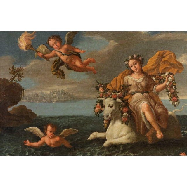 Circle of Paolo de Matteis, Abduction of Europa, 1730, Oil on Canvas For Sale - Image 11 of 15