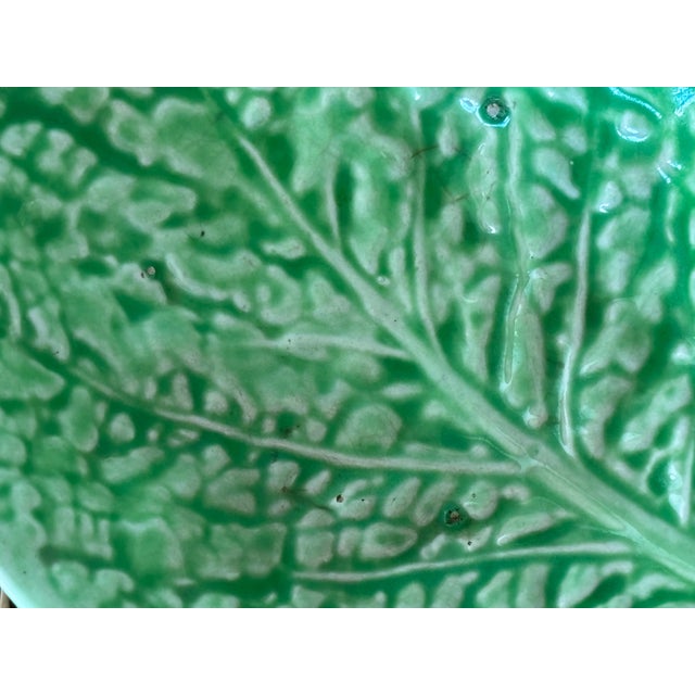 Mid 20th Century Bright Green Mid-Century Leaf Tray From England For Sale - Image 12 of 13