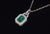 Late 20th Century Certified Natural 2.06cts Emerald & Diamond 18k White Gold Pendant Charm For Sale - Image 10 of 11