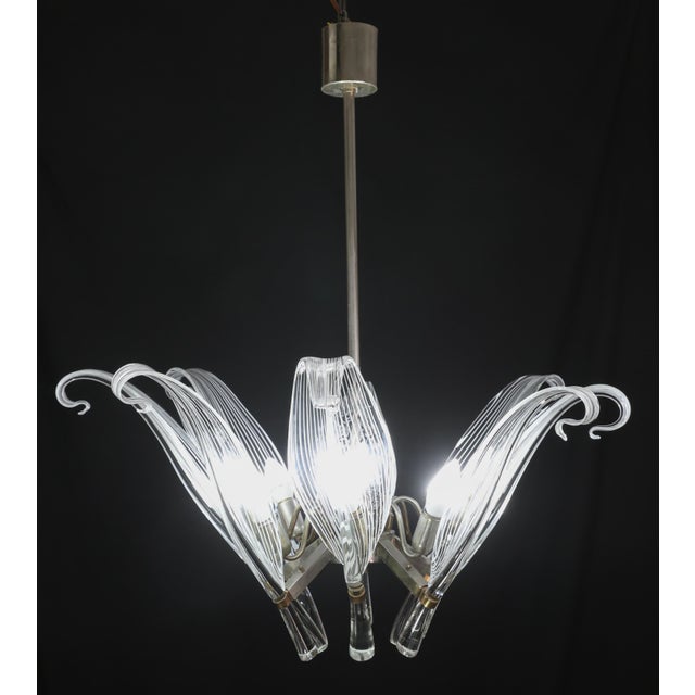 Extraordinary Murano glass Transparent leaves attribuited to Franco Luce. Period of design and production 1970\1980. 8...