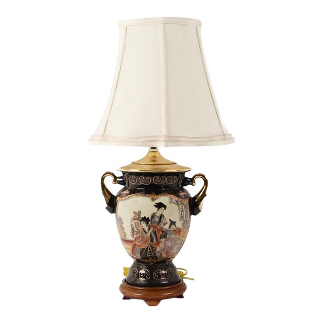 Early 20th Century lectrified Satsuma Urn Lamp For Sale