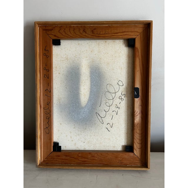 1980s Vintage 1985 Figural Surrealist Oil Painting by John Aiello For Sale - Image 5 of 5