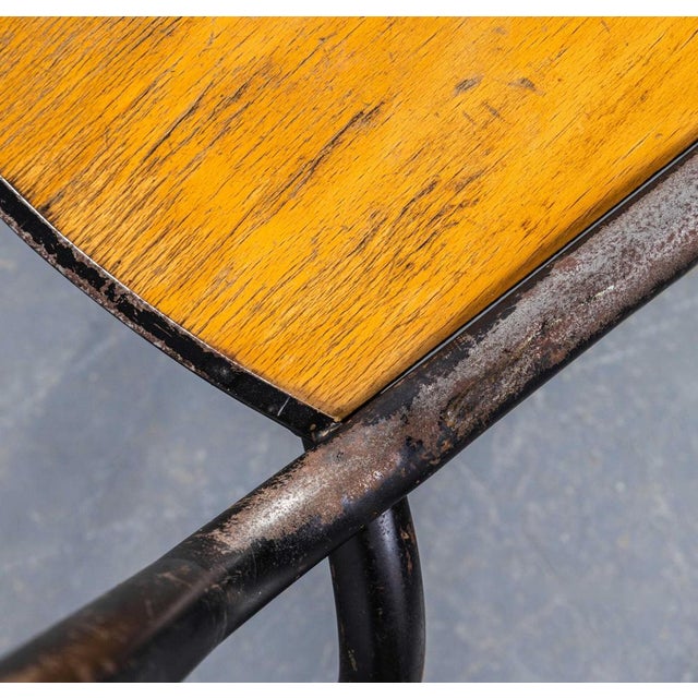 Black French Stacking 510 Dining Chair with Black Frame from Mullca, 1960s For Sale - Image 8 of 11