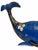 Reclaimed Metal Blue Whale Nautical Folk Art Sculpture For Sale - Image 4 of 11