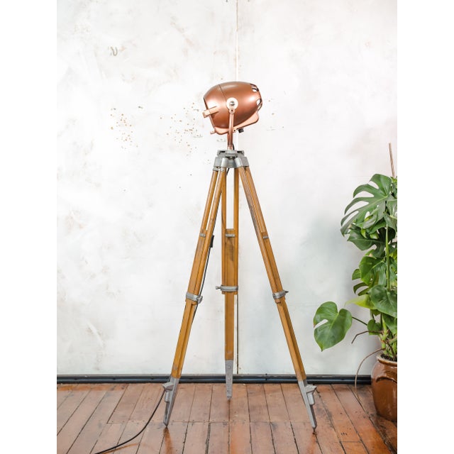 Mid-Century Modern Vintage Strand Electric Patt 123 Theater Spotlight Floor Lamp, 1950s For Sale - Image 3 of 18