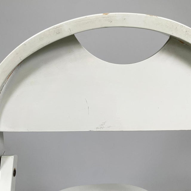 Mid-Century Modern Italian Grey Wood Folding Chair Tric attributed to Castiglioni for Hille, 1960s For Sale - Image 9 of 18