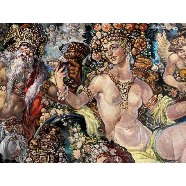 Oil Painting Union of Earth and Water Alexander Arkadievich Litvinov For Sale - Image 6 of 11
