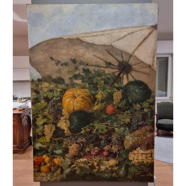 French School Artist, Still Life with Fruit, 1800s, Oil Painting on Canvas For Sale - Image 10 of 12