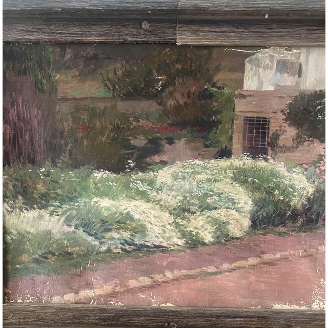 19th C.entury Parisian Landscape Oil Painting For Sale - Image 4 of 8