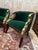 Magnificent, fully restored Empire-style living room set, comprising a sofa and two matching armchairs in solid mahogany....
