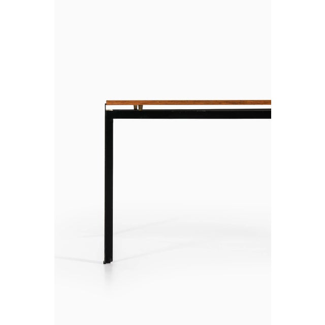 Poul Kjærholm Academy Table in Black Lacquered Steel and Pine attributed to Poul Kjærholm, 1950s For Sale - Image 4 of 11