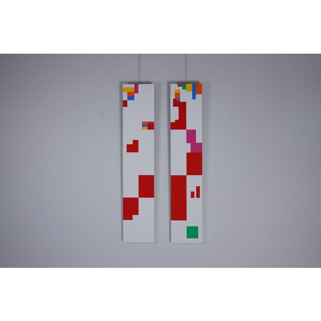 Jean Francois Dubreuil, Compositions, Acrylic Paintings, Set of 2 For Sale - Image 13 of 13