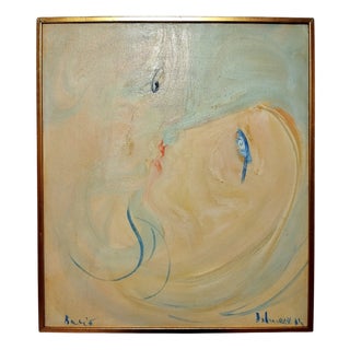 Mario Salmaso, Il Bacio, 1974, Oil on Canvas For Sale