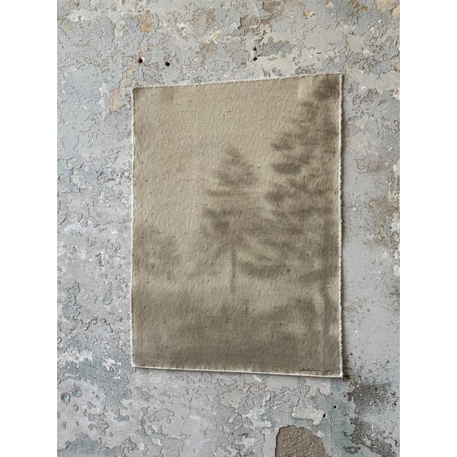Contemporary Watercolor Landscape on Raw Canvas by Chelsea Fly For Sale - Image 3 of 4