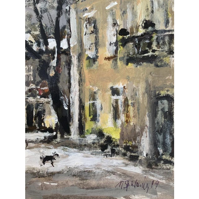 1990s Magdalena Spasowicz, City Landscape, Oil on Board, 1999 For Sale - Image 5 of 6