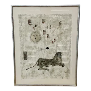 1970s Ossi Czinner "Leo" Lithograph, Framed and Signed