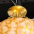 Metal Art Deco White and Orange Glass Pendant Chandelier With Brass Fittings For Sale - Image 7 of 12