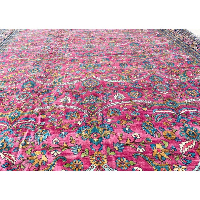 Antique Persian Mohajeran Sarouk Carpet For Sale - Image 9 of 12
