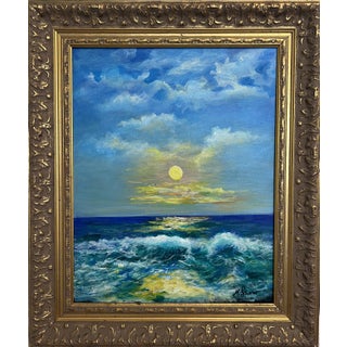 Seascape by Max Shekhter (B. 1938) – Original American Oil Painting on Canvas For Sale