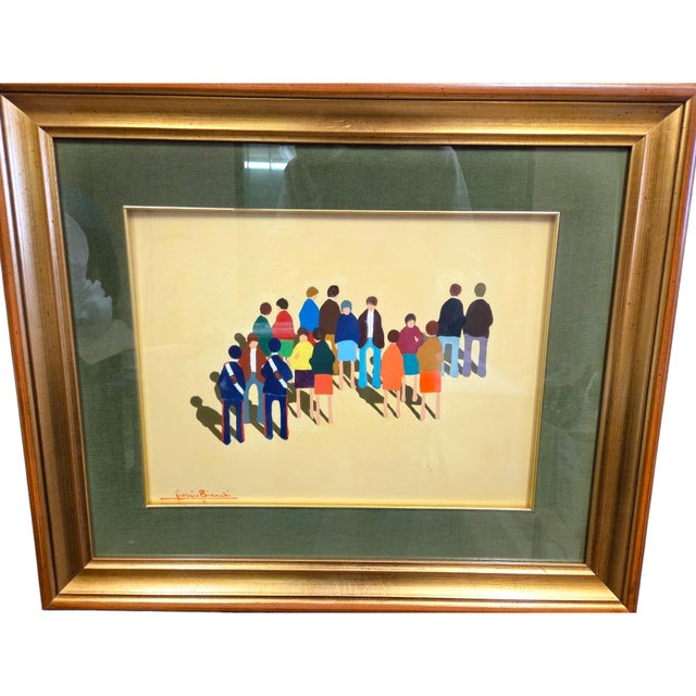 1970s Giorgio Bianchi, Composition of Figures, 1970s, Oil on Canvas, Framed For Sale - Image 5 of 13
