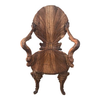 19th Century Italian Antique Grotto Chair For Sale