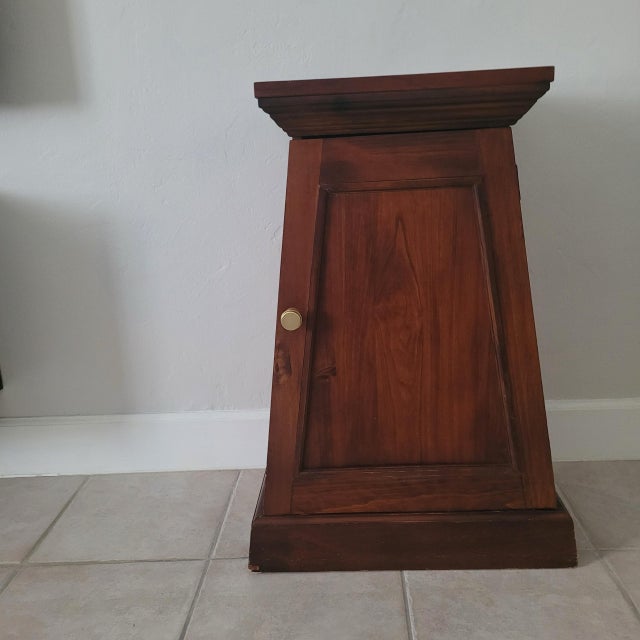 Chestnut 1970s Egyptian Revival Side Table For Sale - Image 8 of 12