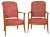 Set of French Directoire Period Mahogany Armchairs, 1800s For Sale