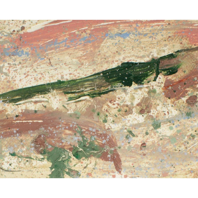 Paper 1980s Abstract Acrylic Landscape by Harry Hilson For Sale - Image 7 of 8