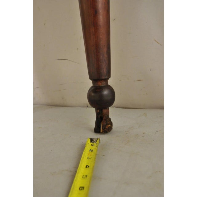 Antique American Colonial Cherry Wood Gateleg Drop Leaf Farmhouse Dining Table For Sale - Image 9 of 11