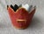 Vintage Maroon Gold Hand Painted French Tole Cachepot For Sale In New York - Image 6 of 13