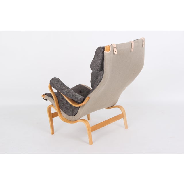 Bruno Mathsson Pernilla 69 Chair with New Kvadrat Wool Fabric by Bruno Mathsson for Dux For Sale - Image 4 of 8