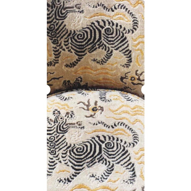 Clarence House Chinoiserie Tibet Dragon Woven Velvet Fabric 5.5 yards W 51.00(129.54cm) Horizontal repeat 13.00” (33.02cm)...