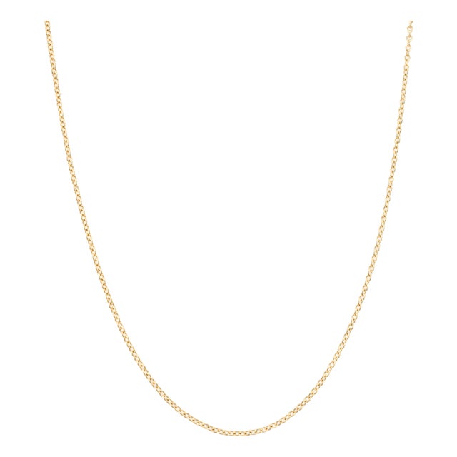 Tiffany & Co. 18k Yellow Gold Rolo Link Princes Chain Necklace For Sale