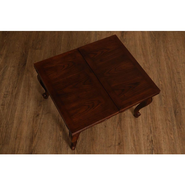 1970s Henredon French Louis XV Style Oak Expanding Coffee Table For Sale - Image 5 of 18