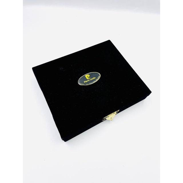 Mid 20th Century Pierre Cardin 6-Piece Gold Hors D’oeuvres Spoon Set in Original Box For Sale In Los Angeles - Image 6 of 10