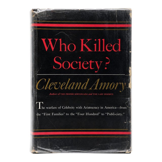 Who Killed Society? Cleveland Amory 1960 Hardcover First Edition Book For Sale