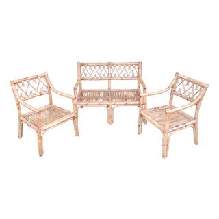 Vintage Bamboo Garden Set, Set of 3 For Sale