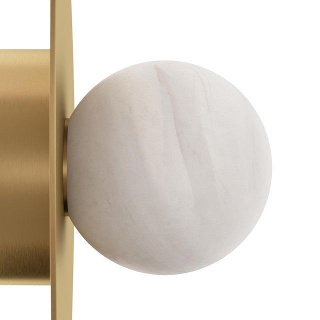 Metal Rhoads Triangular Sconce, Natural Brass For Sale - Image 7 of 9