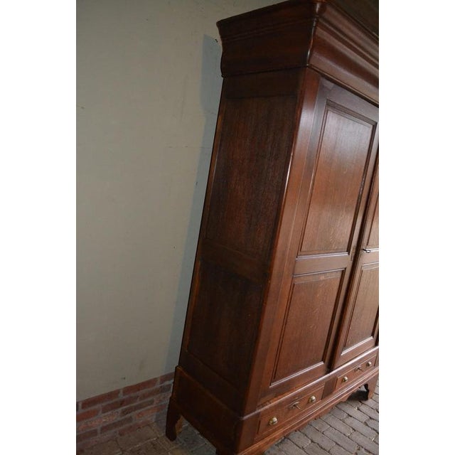 Brown Antique Louis Philippe Oak Cabinet For Sale - Image 8 of 10