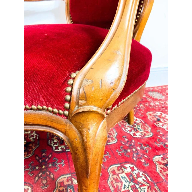 Louis XV Style Cabriolet Armchair, 1850s For Sale - Image 6 of 9