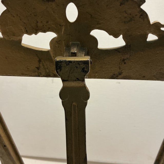 VTG Ornate Brass Metal Floral Scroll Empty Photo Picture Frame No Glass For Sale In Houston - Image 6 of 12