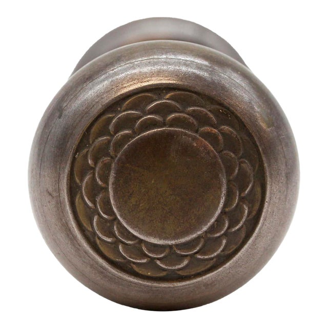 Pair of Art Deco Steel Radial Eastwood Passage Door Knobs For Sale