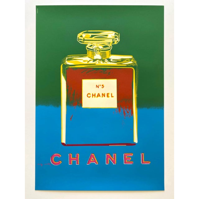 Andy Warhol Foundation Vintage 1997 Lithograph Print Framed Pop Art Poster   Chanel No. 5  1985