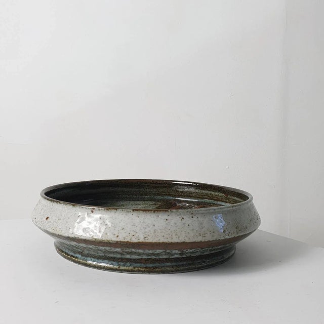 Mid-Century Modern Mid-Century Brutalist Ceramic Bowl by Drejargruppen for Rörstrand, Sweden For Sale - Image 3 of 12