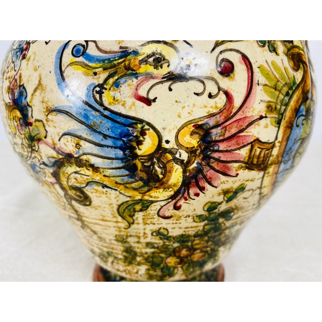 Antique Renaissance Revival Italian Terra-Cotta Decorated Pitcher For Sale - Image 4 of 13