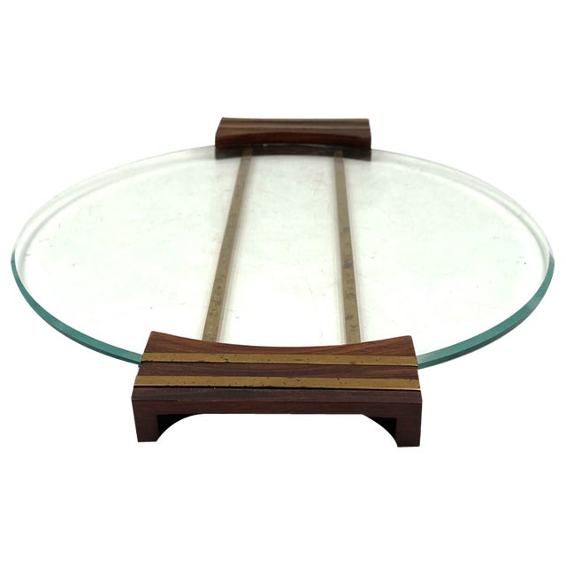 Art Deco Glass Tray, France, 1930s For Sale