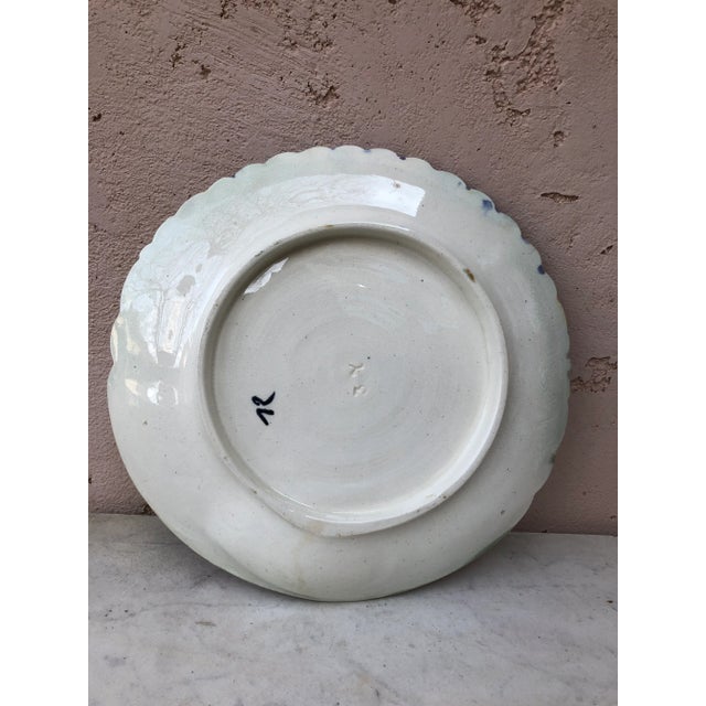 Late 19th Century French Majolica Asparagus Plate Orchies, Circa 1890 For Sale - Image 5 of 9