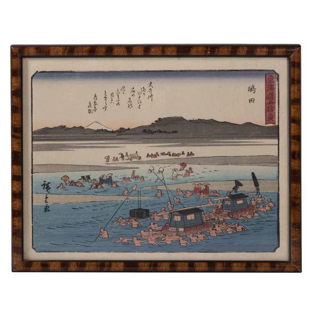 After Utagawa Hiroshige, Shimada, Woodcut Print, Late 19th Century For Sale