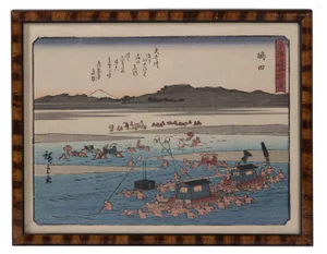 After Utagawa Hiroshige, Shimada, Woodcut Print, Late 19th Century