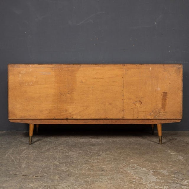 Italian Credenza with Brass Handles, 1950s For Sale - Image 4 of 13